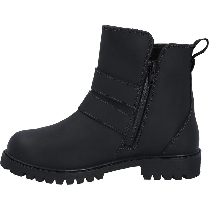 Hunter Ness Damenlederstiefel In Schwarz