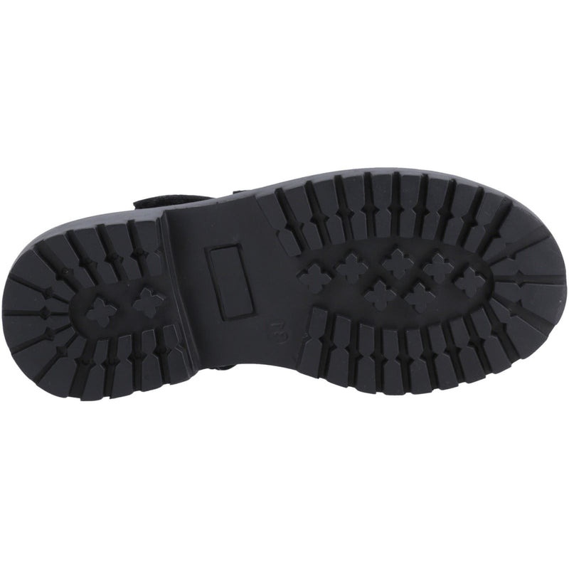 Hush Puppies Astrid Bow Mädchenschuhe Aus Schwarzem Leder