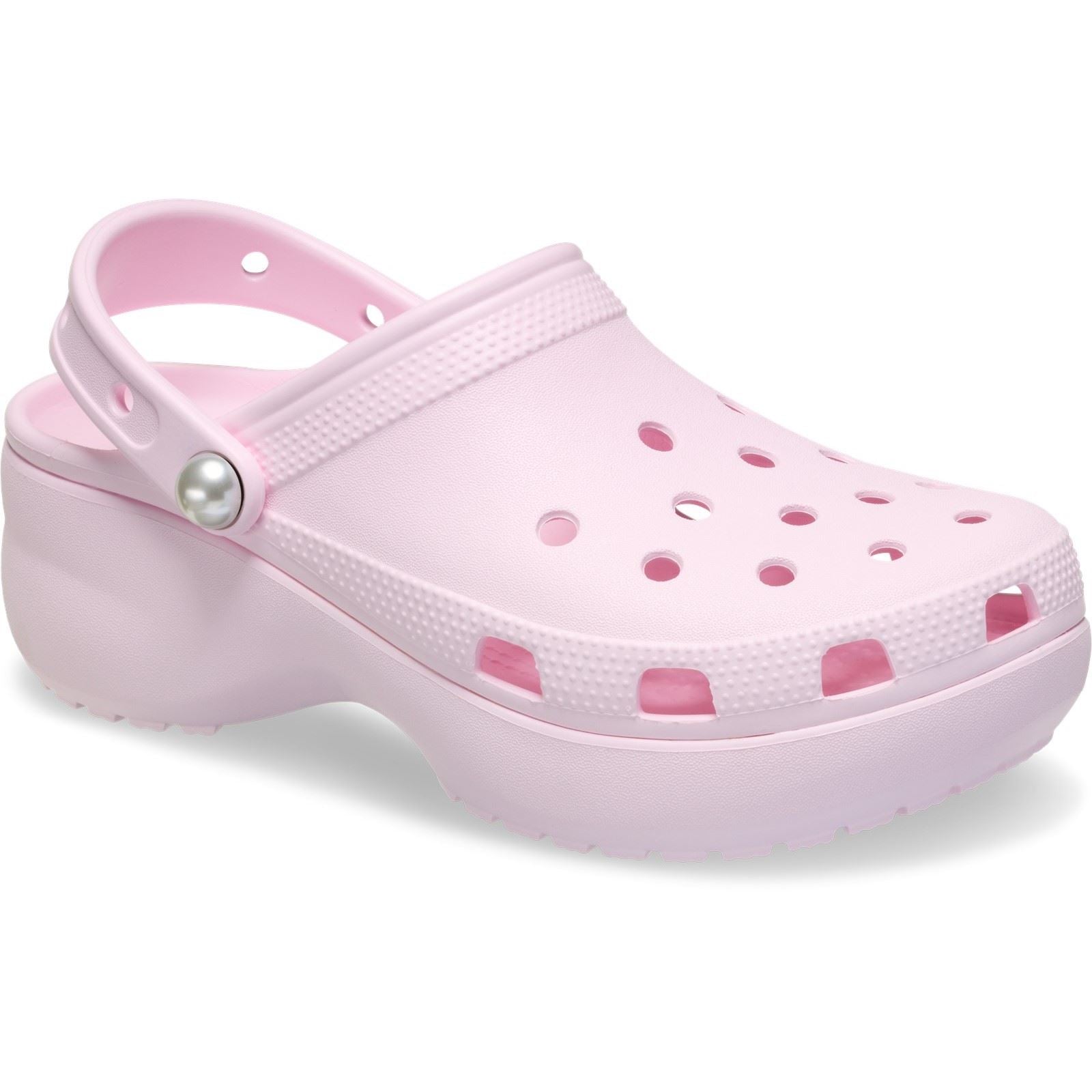 Crocs Classic Platform Damen Pantoletten Aus Rosafarbenem Thermoplast