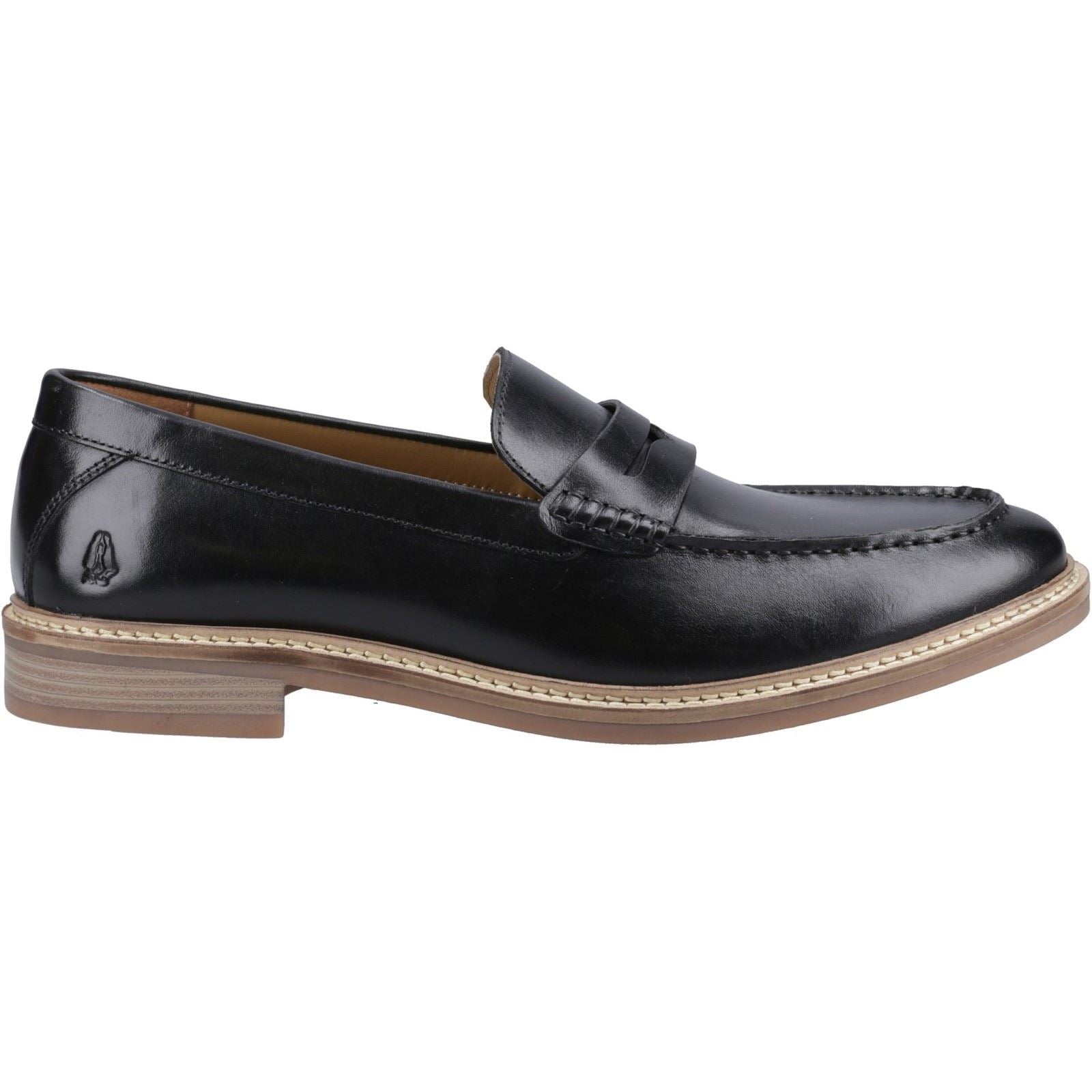 Hush Puppies Benedict Herrenschwarze Lederslipper