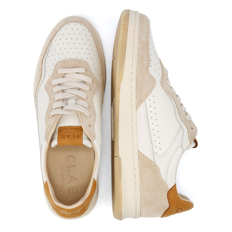 Clae Haywood Fog Leder Herren Weiße Sneakers