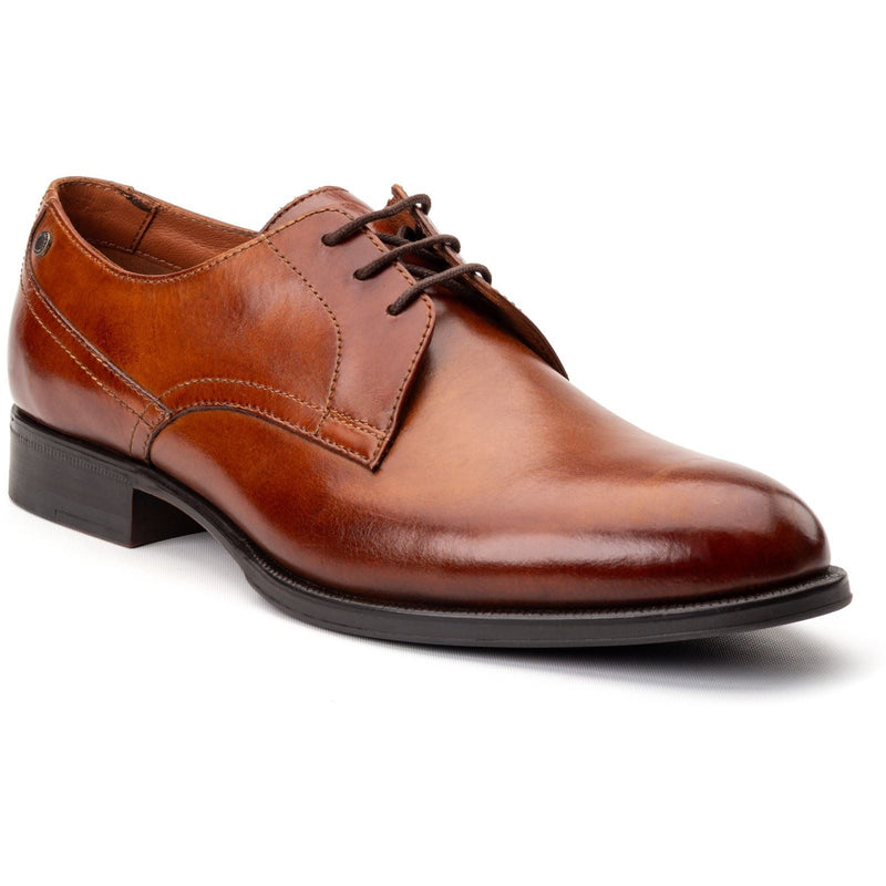 Base London Edison Leder Herren Schnürschuhe In Verbrannter Tan-farbe