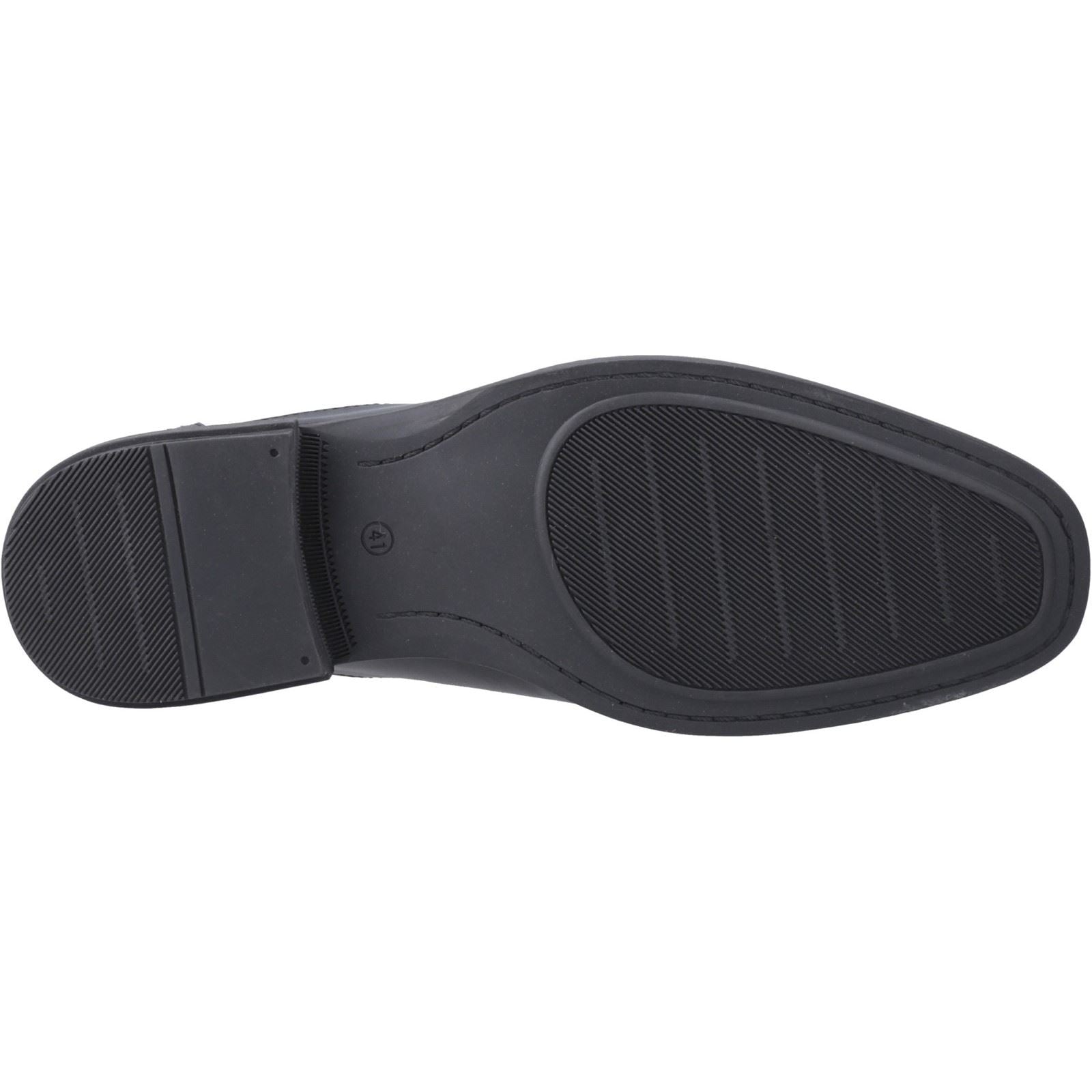 Pod Spear Leder Herren Schwarz Slipper Schuhe