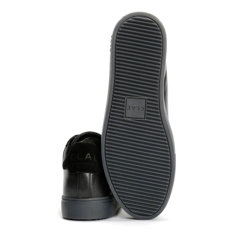 Clae Deane Herren Schwarz Leder Sneakers
