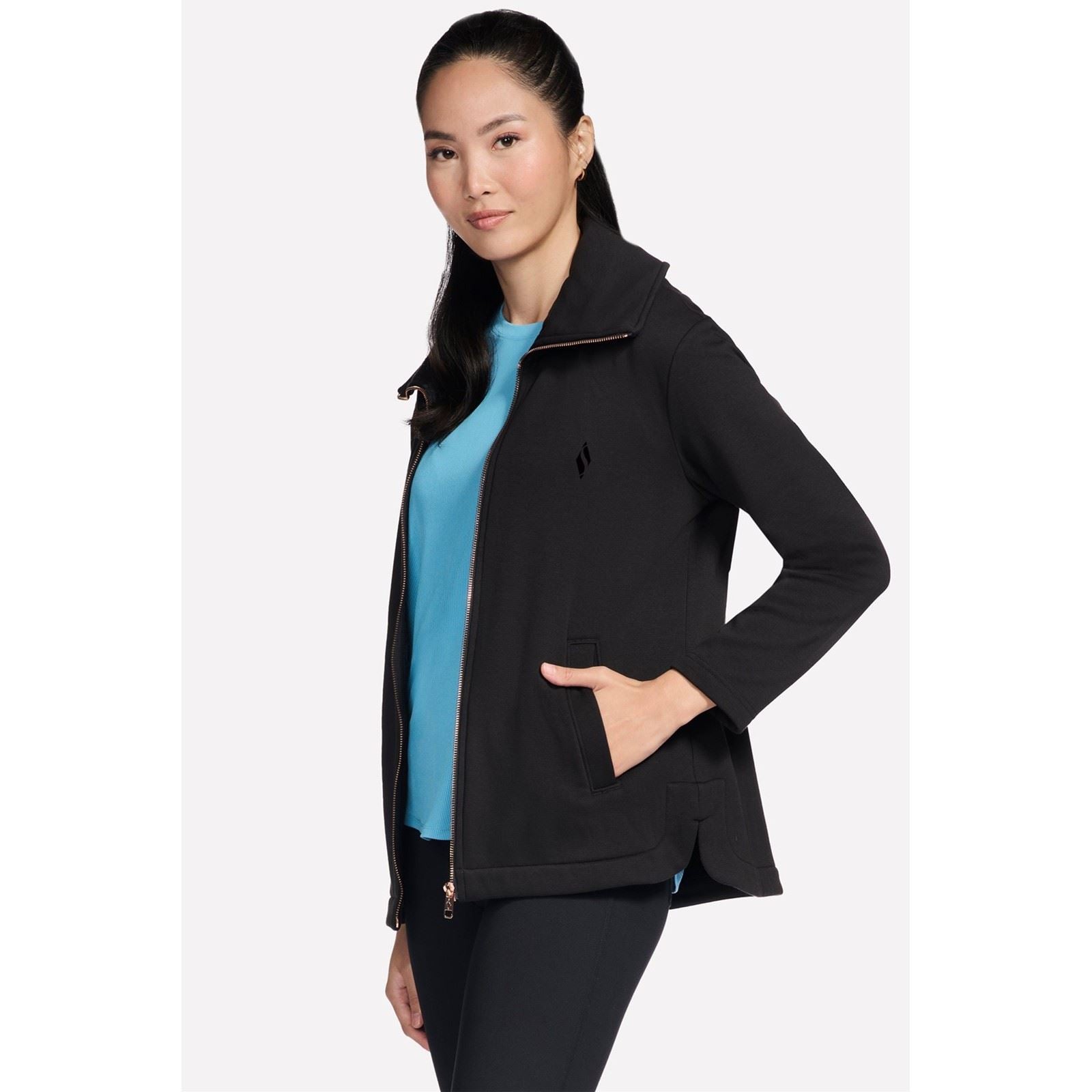 Skechers Performance GO SNUGGLE Tunic Jacket Damen Schwarze Jacke