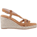 Hush Puppies Jenny Espadrille Wedge Damen Wildleder Keilabsatzschuhe In Tan