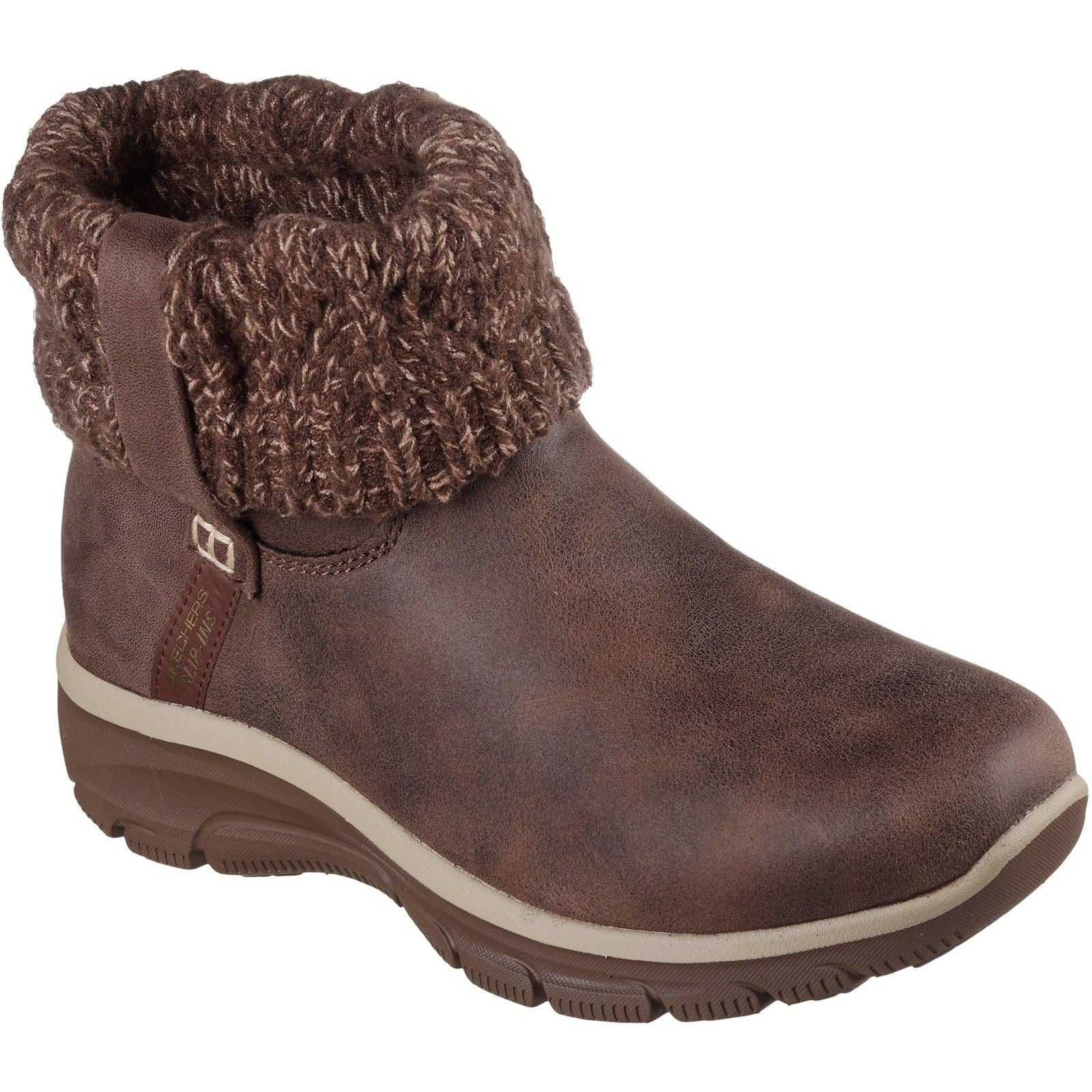Skechers Easy Going Cozy Weather 2 Textile Damen Schokoladenfarben Winter Stiefeletten