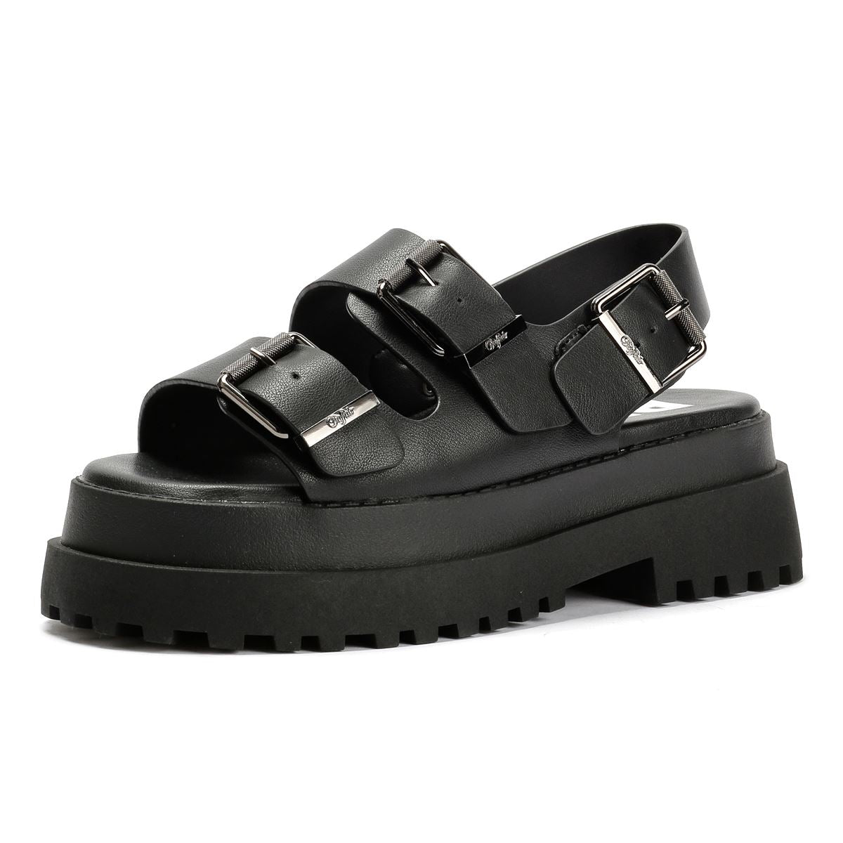 Buffalo Pluto Ari Damen Schwarze Sandalen