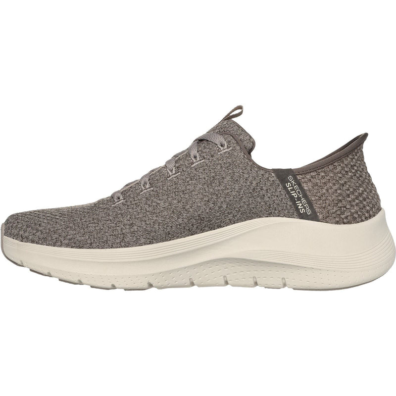 Skechers Arch Fit 2.0 Look Ahead Textile Herren Sneaker In Taupe