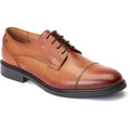 Base London Magnus Leder Herren Oxford Schuhe In Verbranntem Braun.