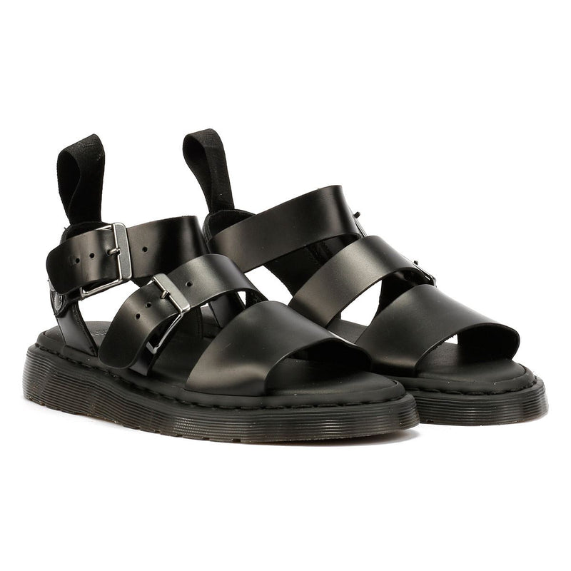 Dr. Martens Gryphon Brando Damen Sandalen Aus Schwarzem Leder