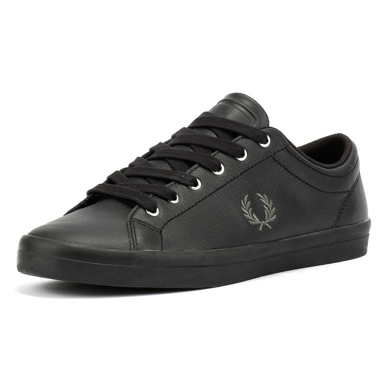 Fred Perry Baseline Herren Schwarz Leder Sneaker