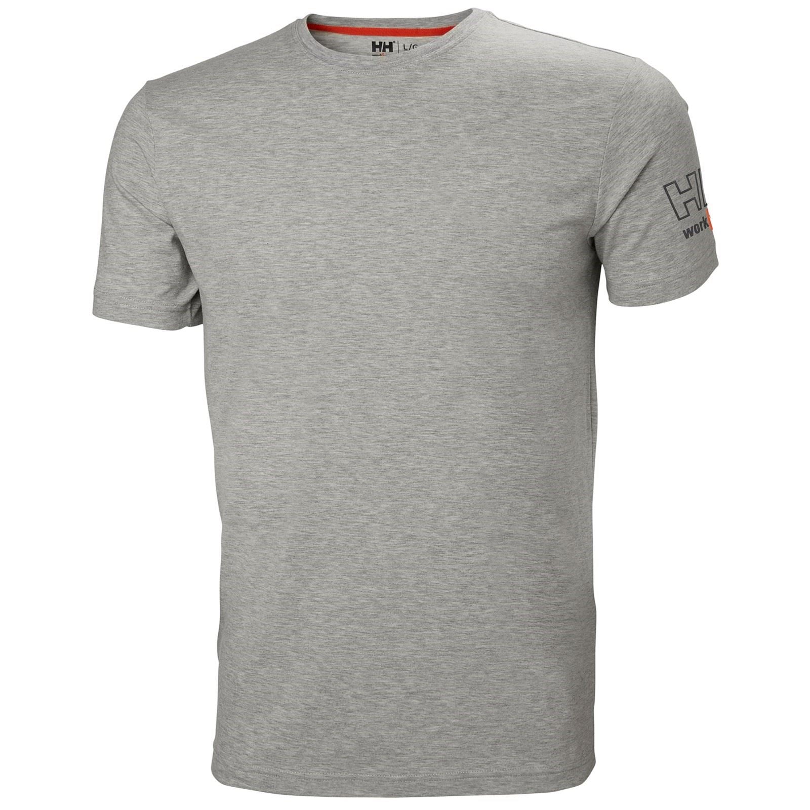 Helly Hansen Workwear Kensington Baumwoll Kurzarm T-Shirts Für Herren In Grau