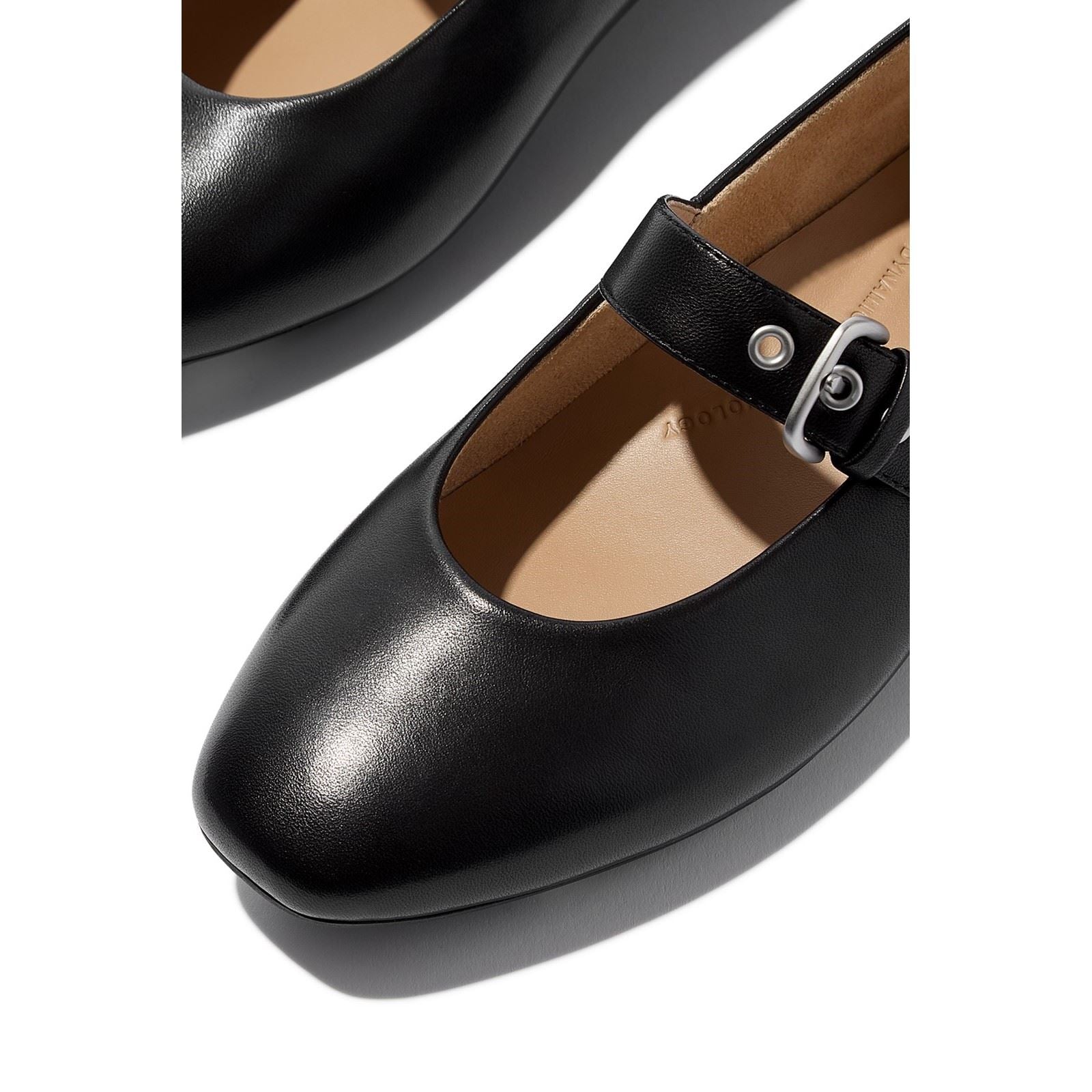 Fitflop Delicato Leder Damen All Black Schmal Geschnittene Schuhe