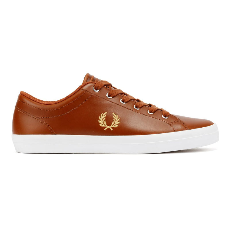 Fred Perry Baseline Herren Ledersneaker In Braun