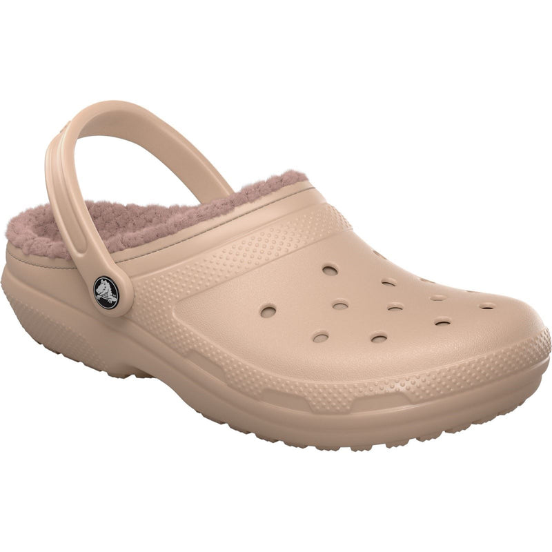 Crocs Classic Lined Thermoplastische Damen Clogs In Pink Caramel