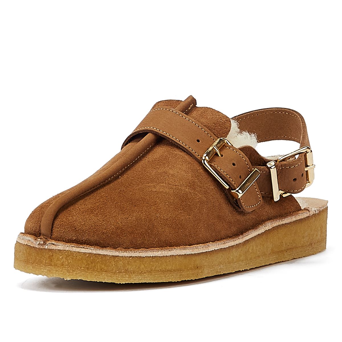 Clarks Trek Mule Sling Gefütterte Damenschuhe In Karamell
