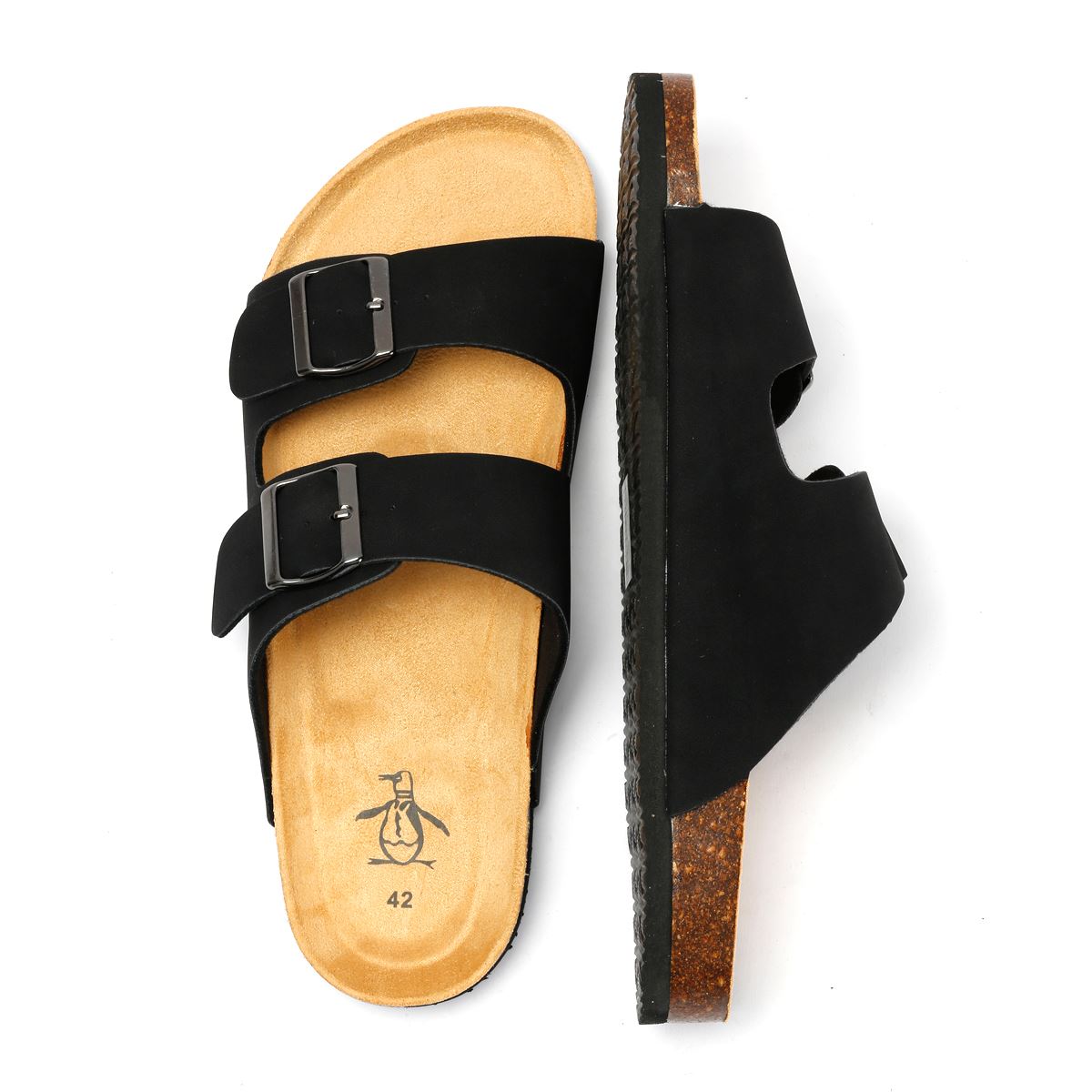 Penguin Port 2 Herren Schwarze Sandalen