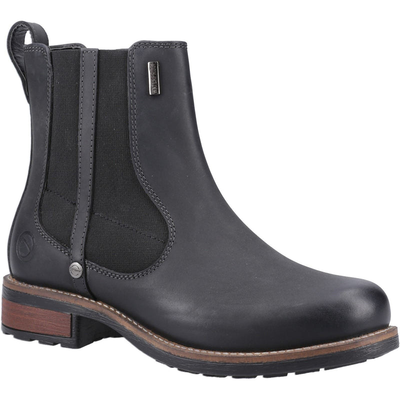 Cotswold Notgrove Damen Chelsea Stiefel aus schwarzem Leder