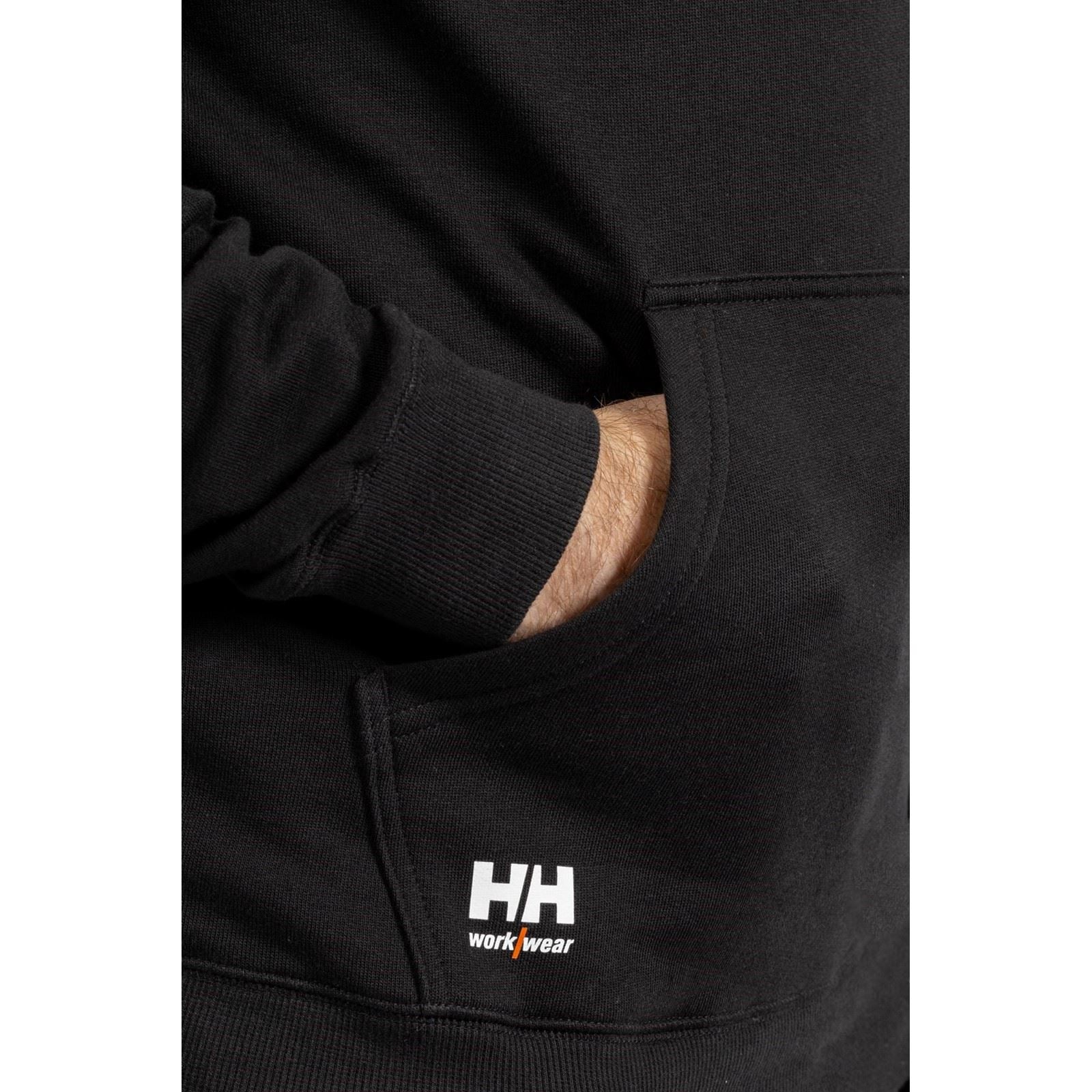 Helly Hansen Workwear Manchester Baumwolle Herren Schwarzes Kapuzensweatshirt
