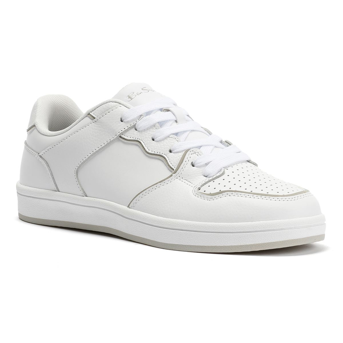 Ben Sherman Club Leder Herren Weiße Sneakers