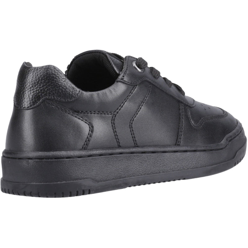 Hush Puppies Dougie Leder Jungen Schwarze Farbe Turnschuhe