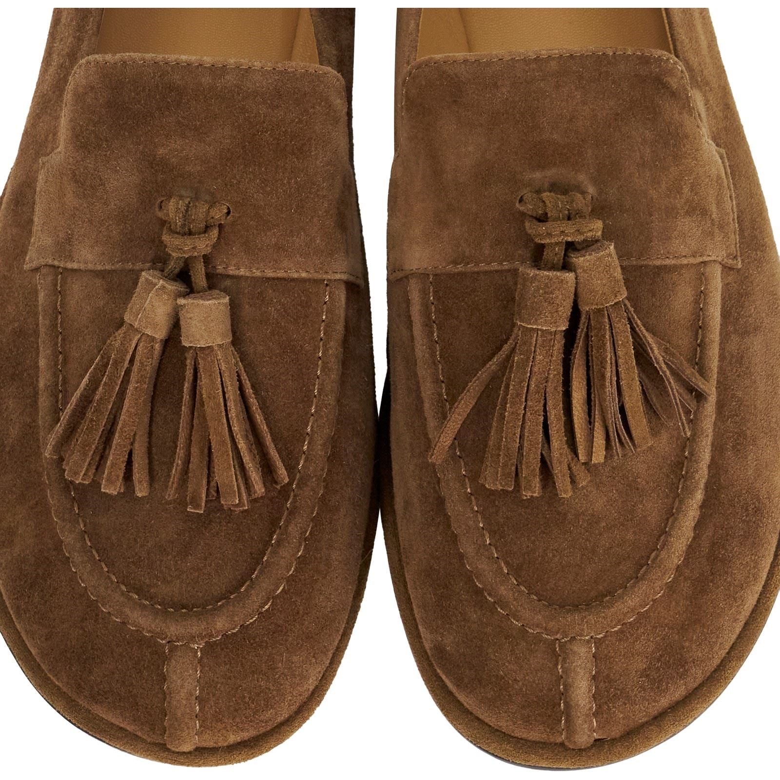 Dune Grounding Wildleder Damen Braune Slipper