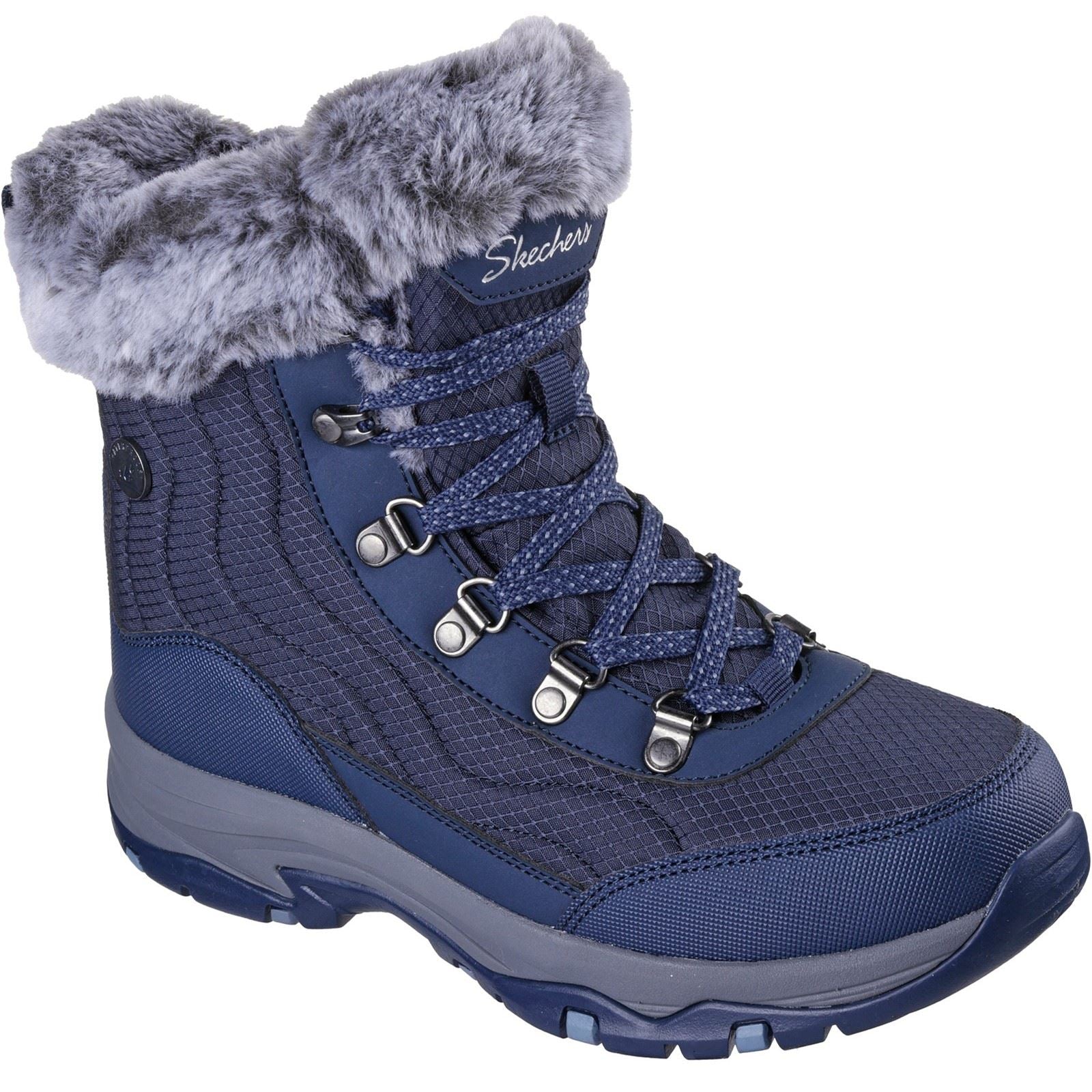 Skechers Trego Stormie Damen Navy Winter Stiefeletten