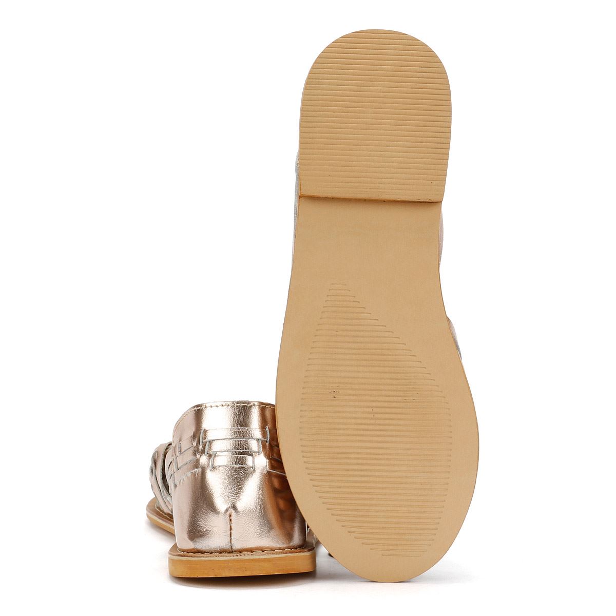 Tower London Hurache Damen Gold Leder Sandalen