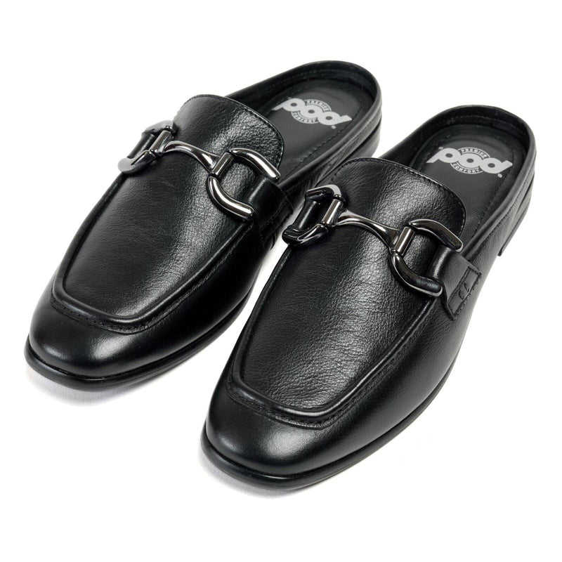 Pod Mila Damen Clogs Aus Schwarzem Leder