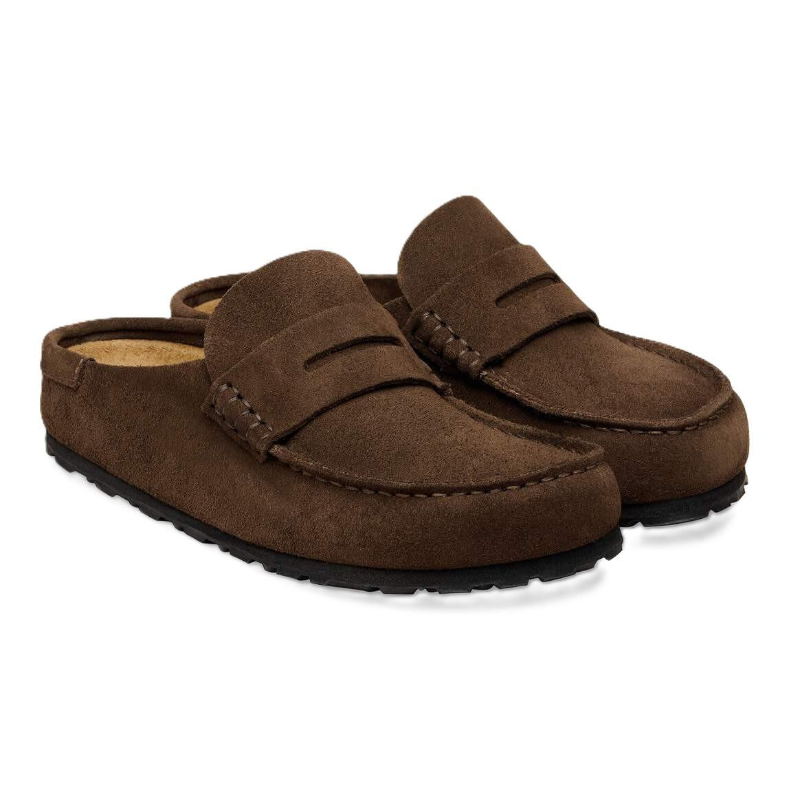 Birkenstock Naples Wildlederbraune Clogs