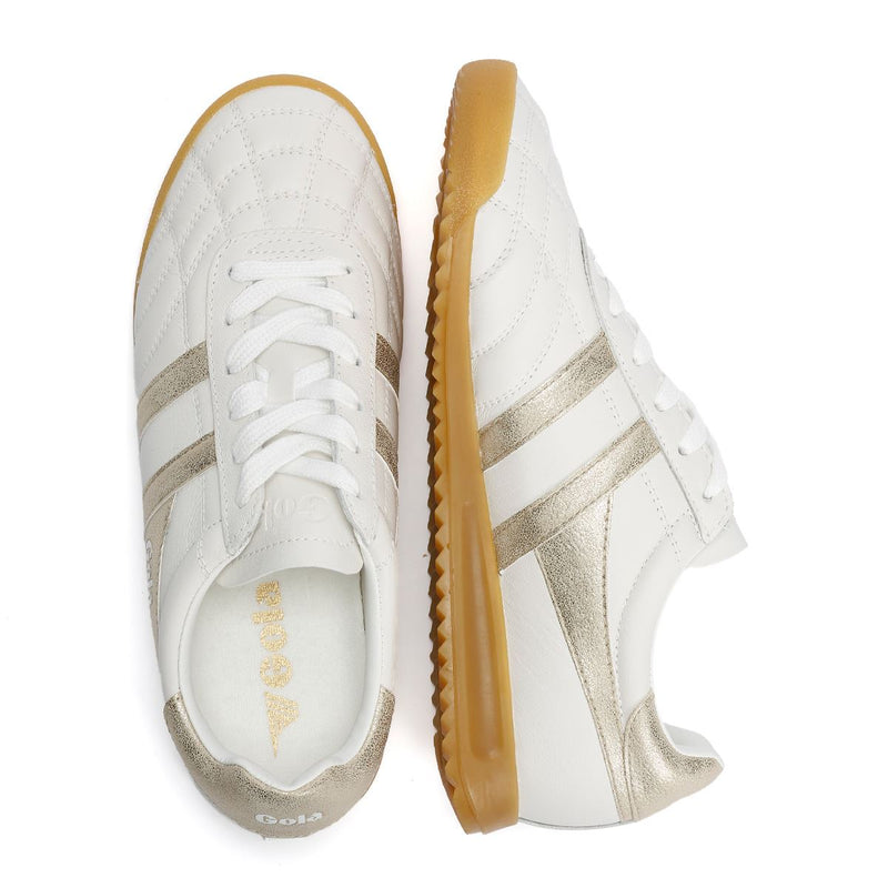 Gola Stadium Damen Sneaker Aus Weißem Leder