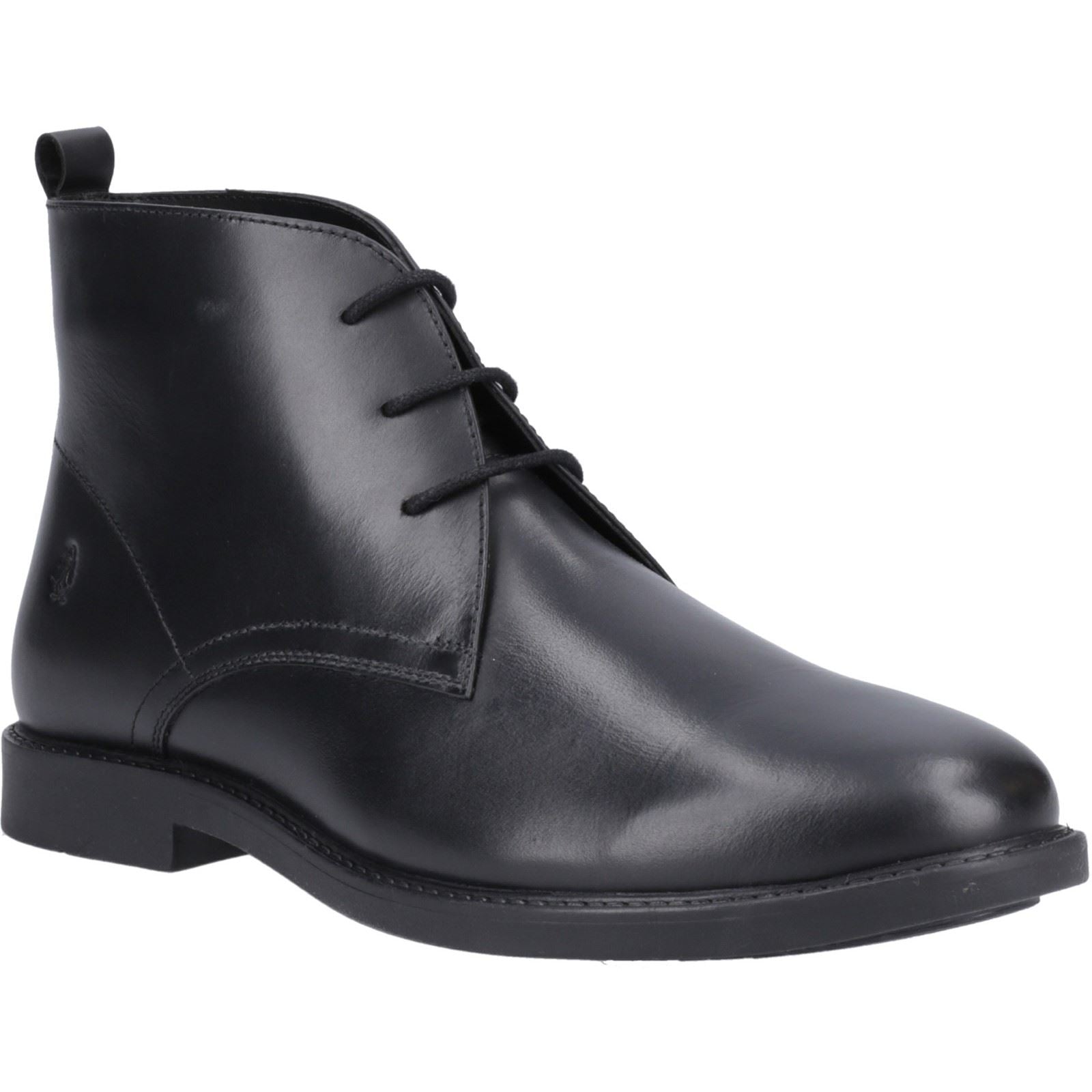 Hush Puppies Tate Senior Lederstiefel Für Jungen In Schwarz
