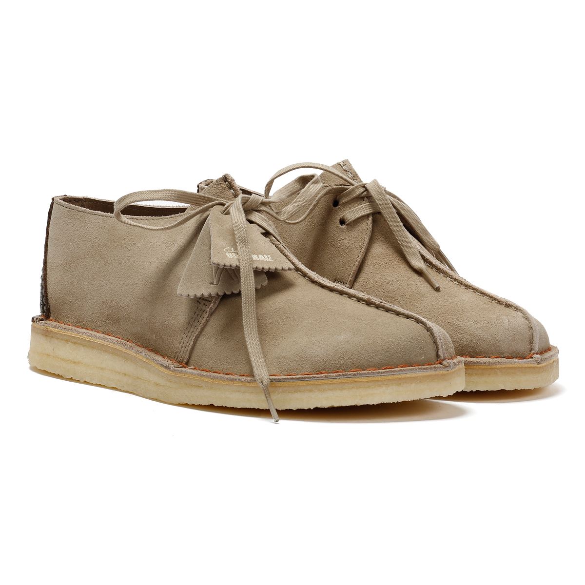 Clarks Originals Desert Trek Wildleder Herren Schnürschuhe In Beige