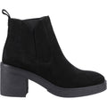 Hush Puppies Felicia Damen Chelsea Stiefeletten mit hohem Absatz in Schwarz aus Wildleder