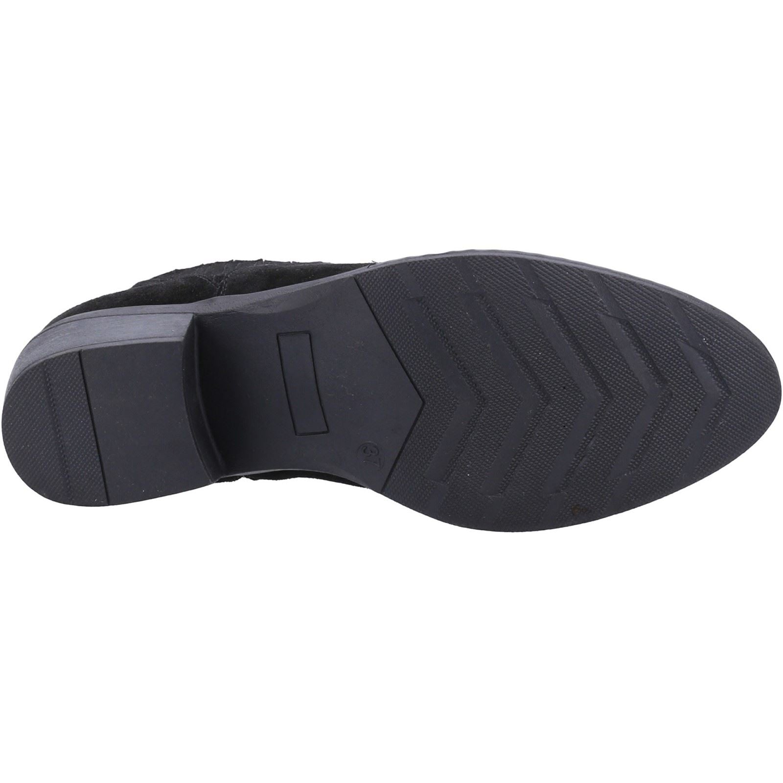 Hush Puppies Isobel Damenlederstiefel In Schwarz
