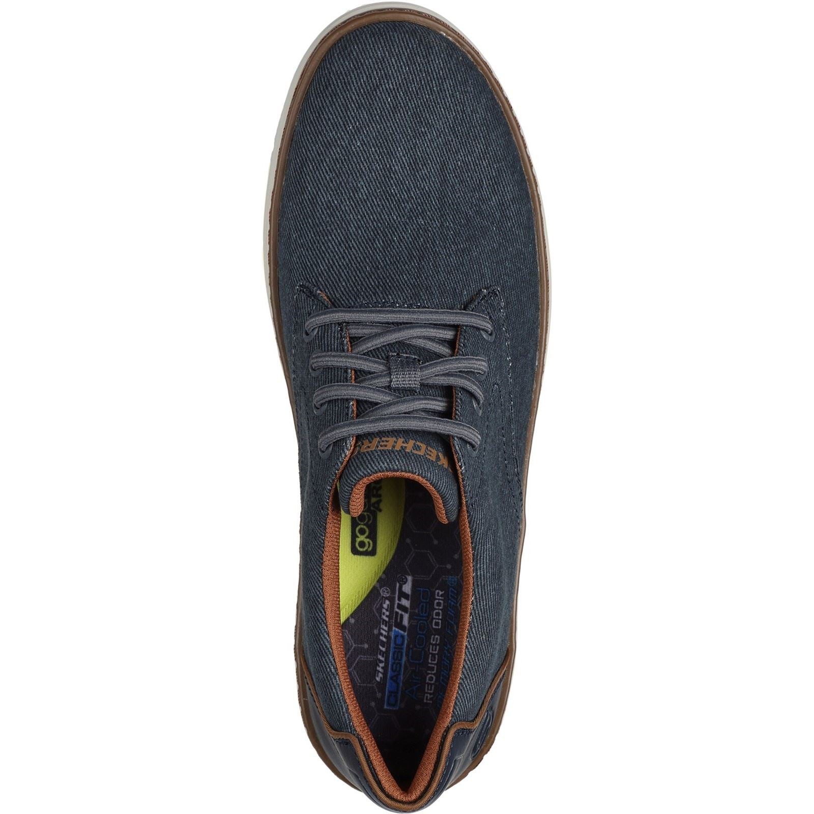Skechers Hyland - Ratner Herrenschuhe Aus Baumwolle In Marineblau Mit Schnürung