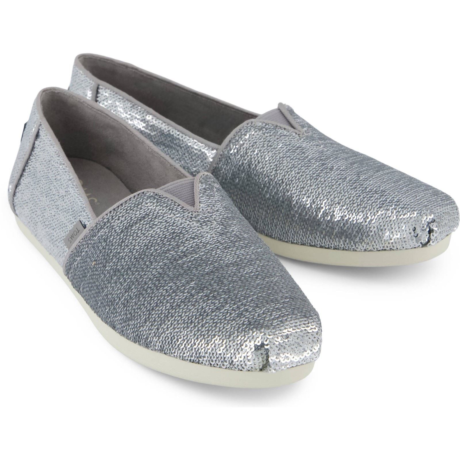 TOMS Alpargata Sequins Textil Damen Silber Espadrilles