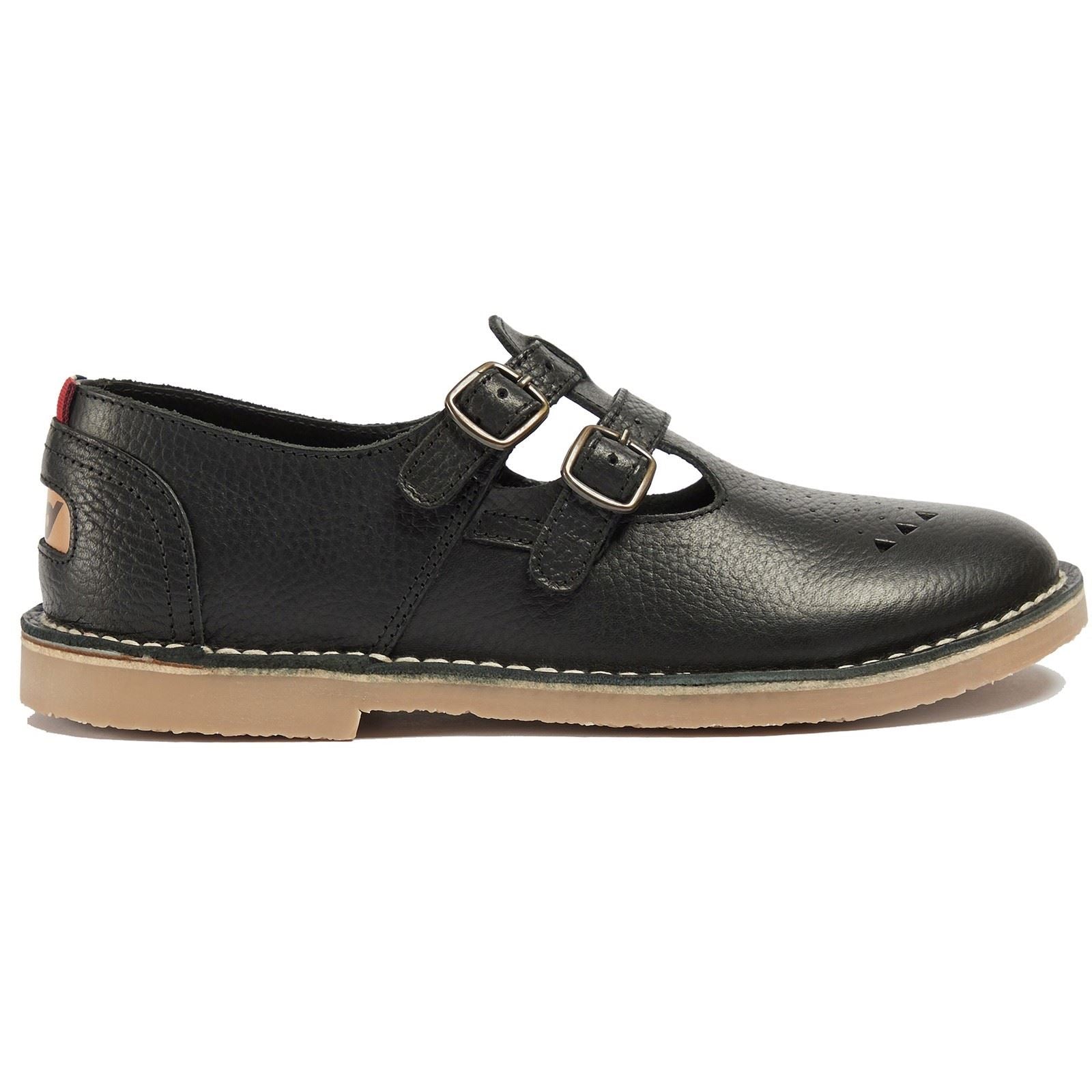 Pod Marley Leder Damen Schwarze Schuhe