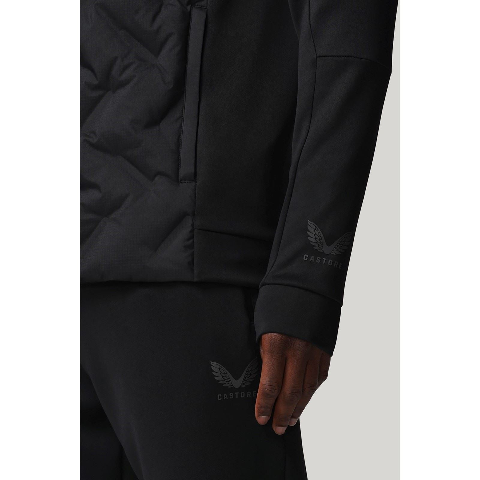 Castore Hybrid Jacket Männer Schwarze Activewear-Jacken