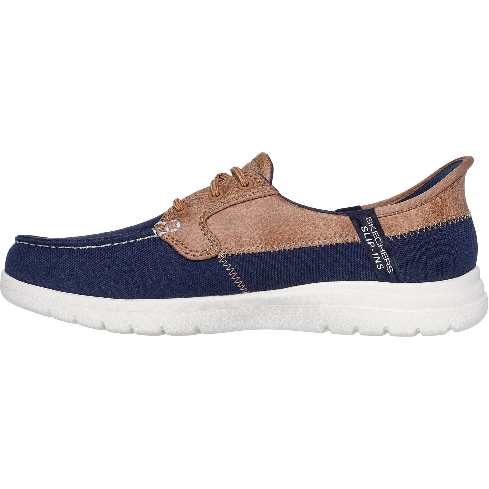 Skechers Palmilla Textile Damen Marine Bootsschuhe