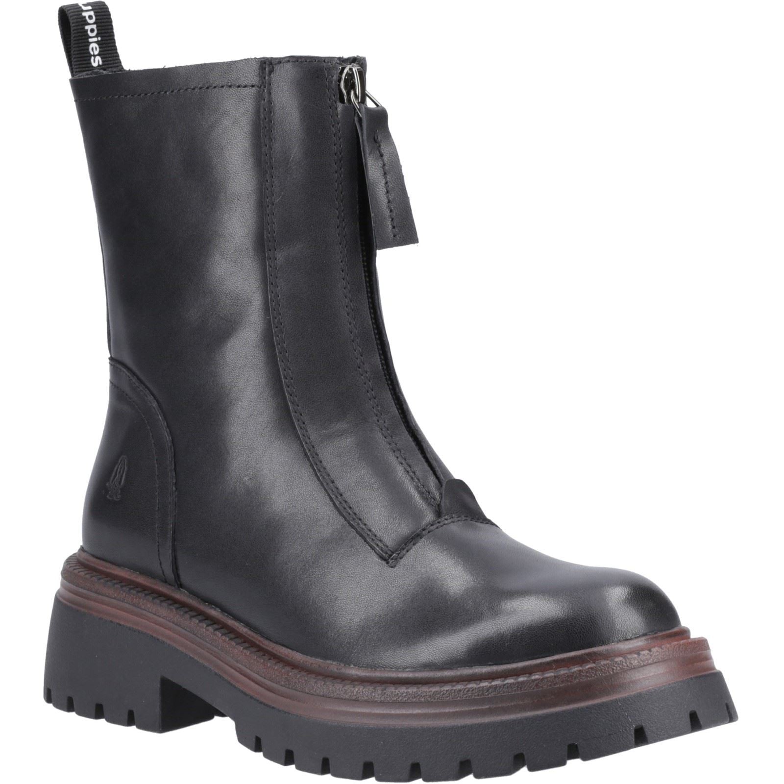 Hush Puppies Roxanna Damen Lederstiefel in Schwarz
