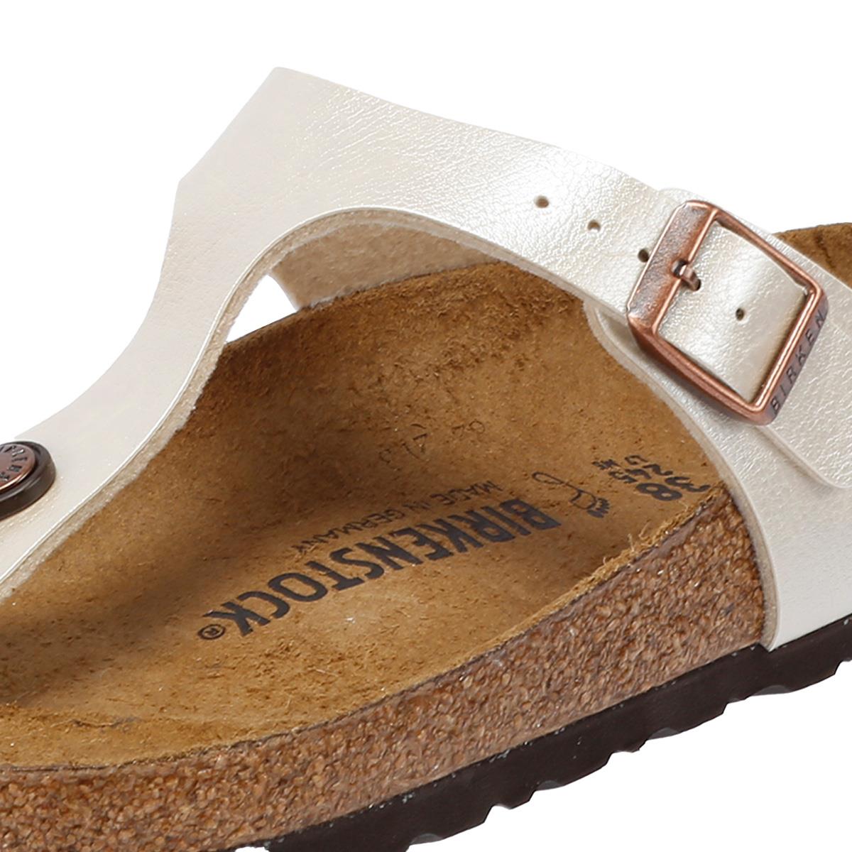 Birkenstock Gizeh Birko Flor Damen Anmutige Perlweiße Sandalen