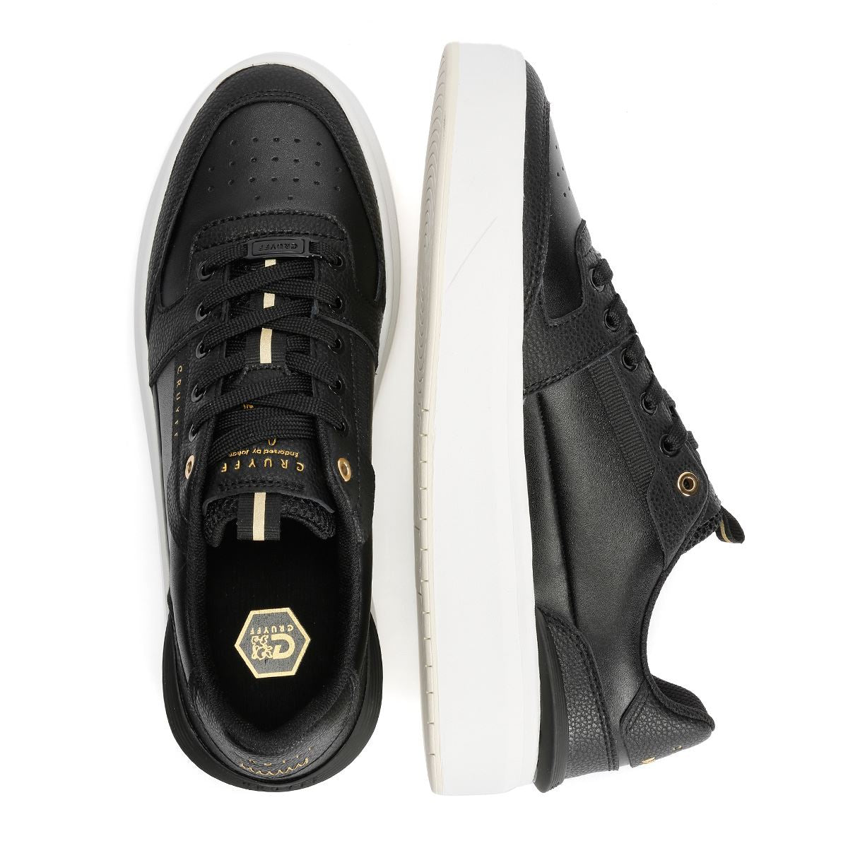 Cruyff Endorsed Tennis Herren Schwarz Leder Sneakers