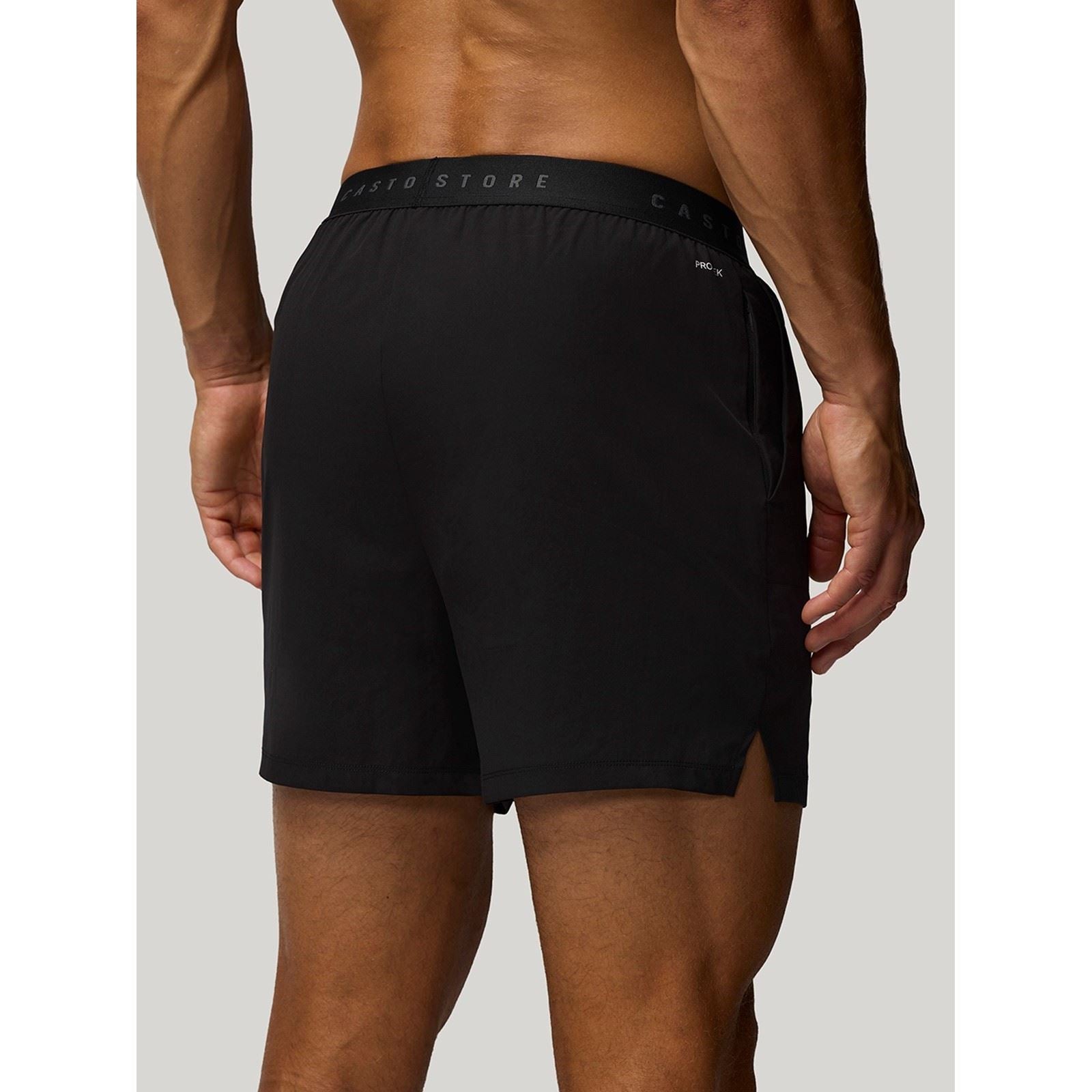 Castore 5" Branded Elastic Herren Schwarze Sportshorts