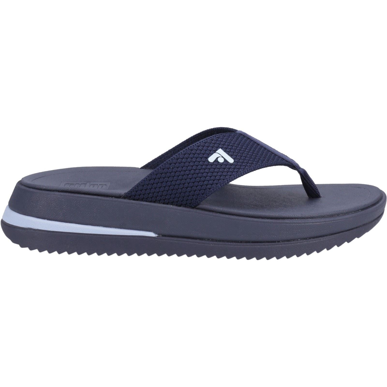Fitflop Surff Two-tone Polyester Damen Sandalen In Mitternachtsblau Weit Geschnitten