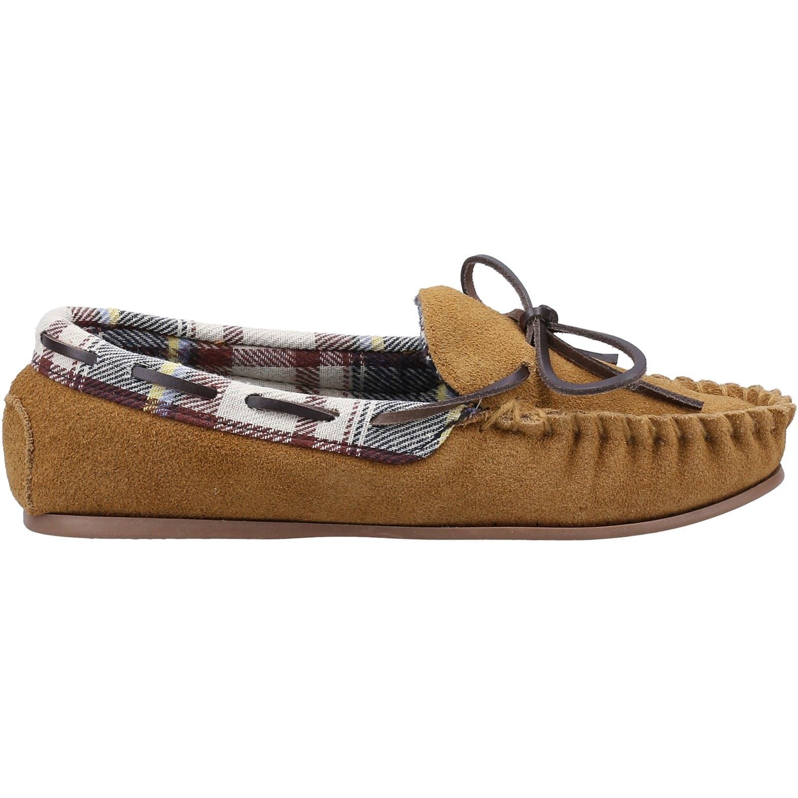 Cotswold Chatsworth Damenhausschuhe aus Veloursleder in Tan