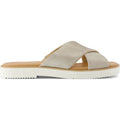 TOMS Mae Crossover Damen Sandalen Aus Champagnerleder