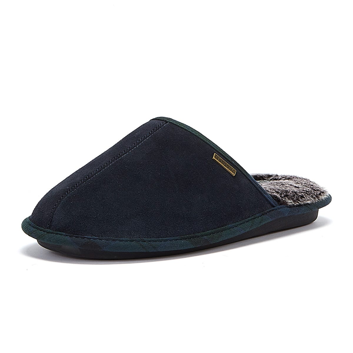 Barbour Junge Wildleder-Herrenhausschuhe In Marineblau
