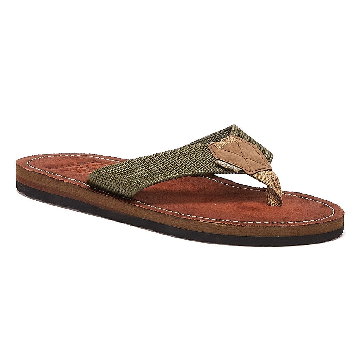 Barbour Toeman Herren Olive Flip Flops